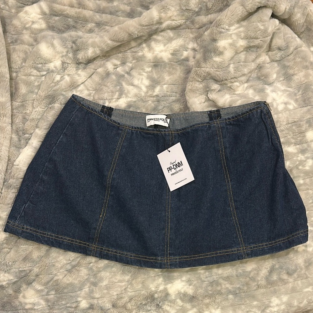 Princess Polly Blue A-line Mini Skort